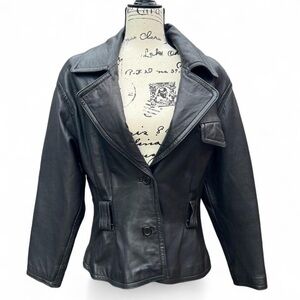 Vintage Siena Studio Black Leather Jacket